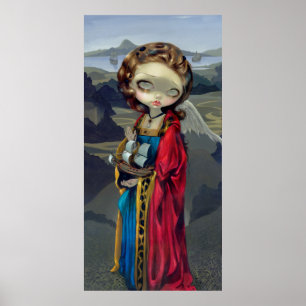 Poster Un lowbro gothique d'icône d'ange d'IMPRESSION