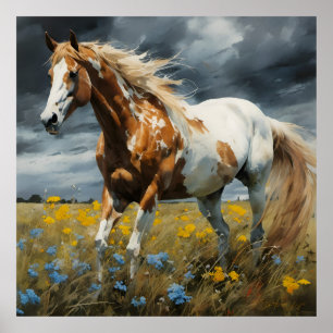 Poster Un Magnifique Cheval De Pinto