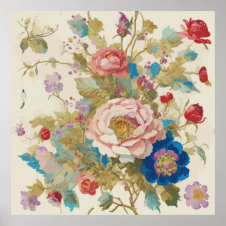 Poster Un magnifique jardin de roses se déploie !