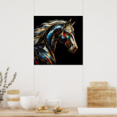 Poster Un majestueux étalon - L'IA en mouvement (Cuisine)