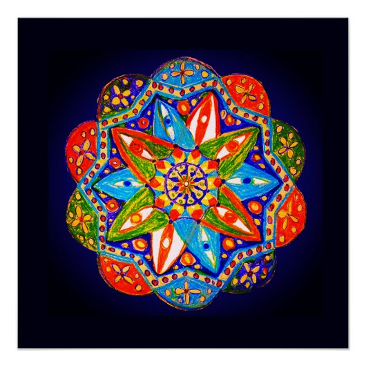 Poster Un mandala dynamique (Devant)