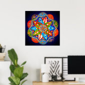 Poster Un mandala dynamique (Bureau à domicile)
