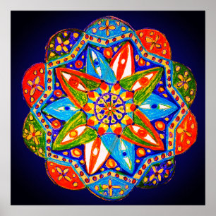 Poster Un mandala dynamique