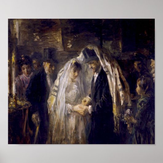 Poster Un Mariage juif par Jozef Israëls (Devant)