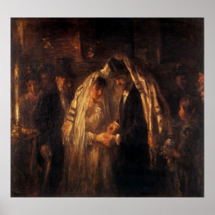 Poster Un Mariage juif par Jozef Israels - vers 1903