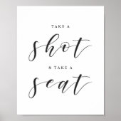 Poster Un Mariage moderne prend une photo et prend un siè (Devant)