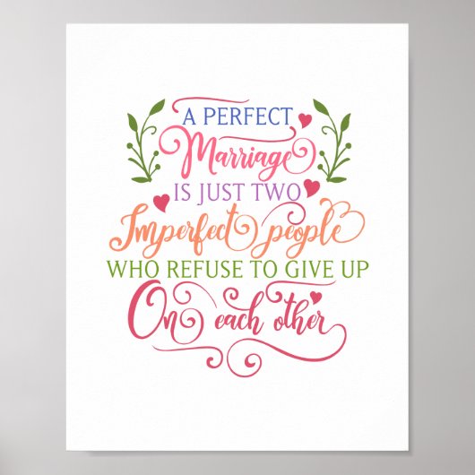 Poster Un mariage parfait est juste deux personnes imparf (Devant)
