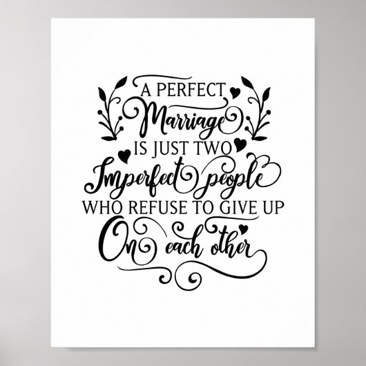 Poster Un mariage parfait est juste deux personnes imparf (Devant)