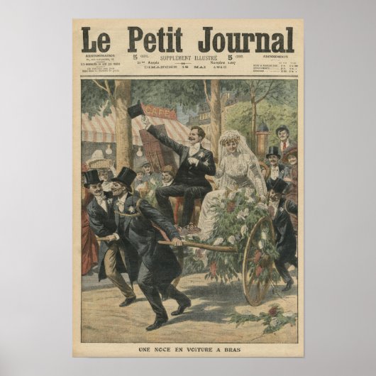 Poster Un mariage sur un chariot à main (Devant)