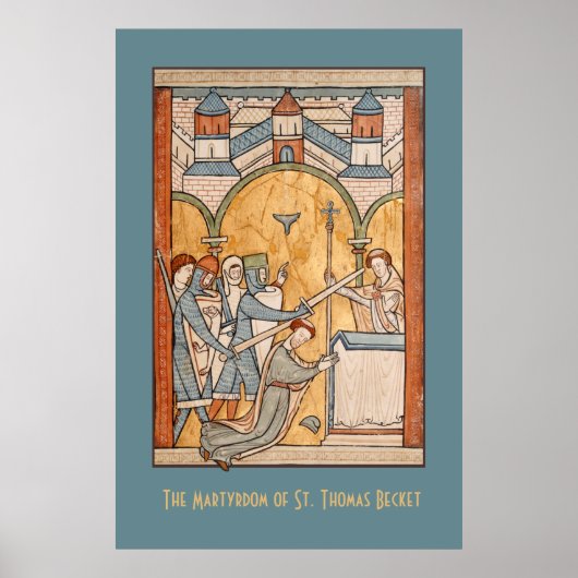 Poster Un martyre précoce de saint Thomas Becket en art (Devant)