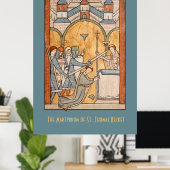 Poster Un martyre précoce de saint Thomas Becket en art (Bureau à domicile)