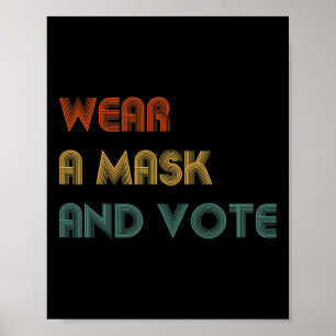 Poster Un Masque Et Voter Des Élections Politiques Biden