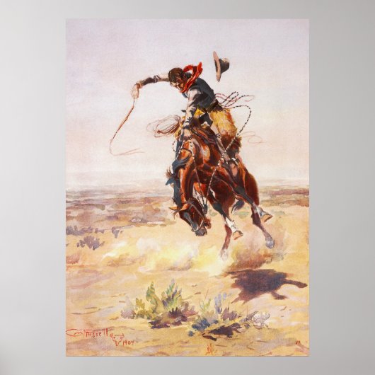 Poster Un mauvais tuyau de Charles Marion Russell en 1904 (Devant)