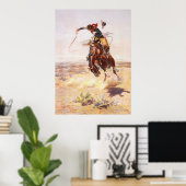 Poster Un mauvais tuyau de Charles Marion Russell en 1904 (Bureau à domicile)