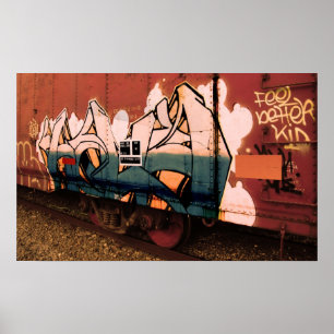 Poster Un meilleur train de graffiti de gosse de