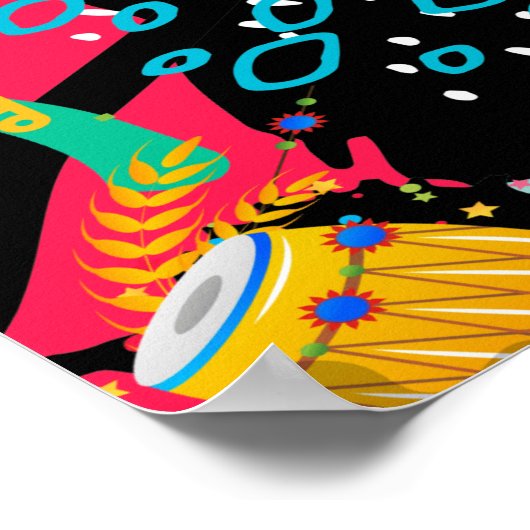 Poster Un mélange musical Abstrait (Coin)