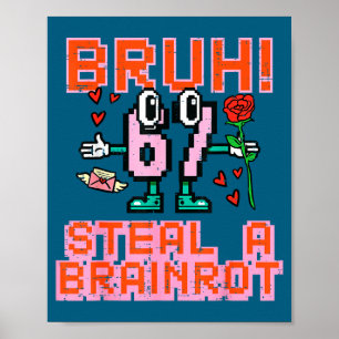 Poster Un mème de vol de cerveau Bruh 6