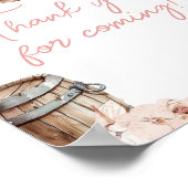 Poster Un Merci de Baby shower de petite fille pour venir (Coin)