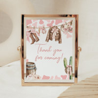 Un Merci de Baby shower de petite fille pour venir