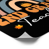 Poster Un Merci Enseignant de 2e année Super Thanksgiving (Coin)