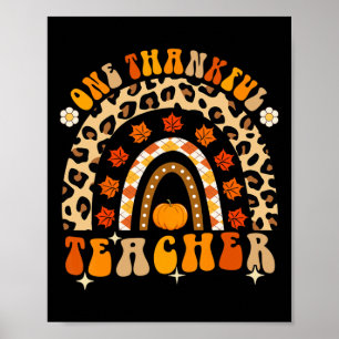 Poster Un Merci Maître Thanksgiving Rainbow Leopard