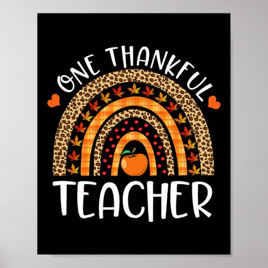 Poster Un Merci Maître Thanksgiving Rainbow Leopard (Devant)