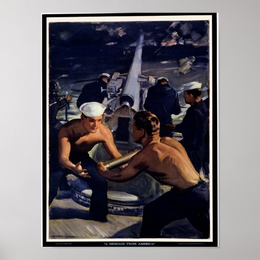 Poster Un message américain (Devant)