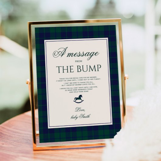 Poster Un message de la bosse Classic plaid Toy