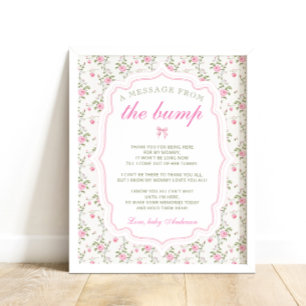 Poster Un Message Du Baby shower Bump Love Shack