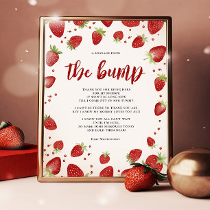 Poster Un Message Du Baby shower Bump Strawberry