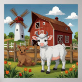 Poster un mignon ANIMAL DE LA FERME (Devant)