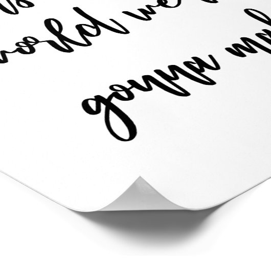 Poster Un Million Dreams Chanson Lyrique Wall Art Imprime (Coin)