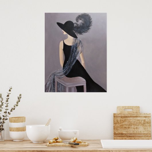 POSTER UN MODÈLE DE MODE VINTAGE (Cuisine)