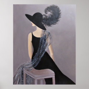 POSTER UN MODÈLE DE MODE VINTAGE