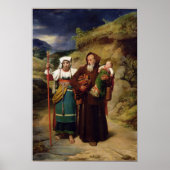 Poster Un moine aide un pèlerin (Devant)