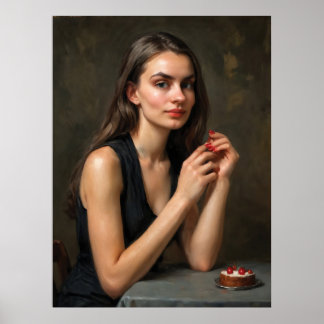 Poster Un moment avec des cerises