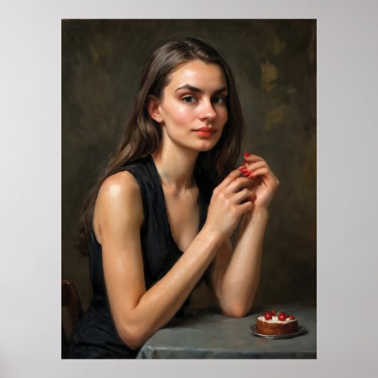 Poster Un moment avec des cerises (Devant)