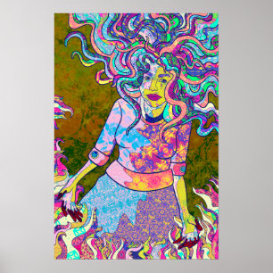 Poster Un monde de flammes