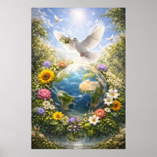 Poster Un Monde, Un Espoir – Les Ailes de la Paix