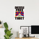 POSTER UN MONDE UN RÊVE TIBET LIBRE (Bureau à domicile)
