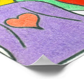 Poster Un monde, une famille, un coeur multiculturel (Coin)