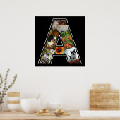 Poster Un Monogramme Créez Votre Propre Collage De 6 Phot (Cuisine)