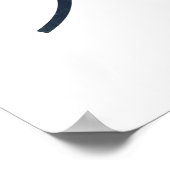 Poster Un monogramme de lettre fleurs blanches et feuilla (Coin)