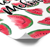 Poster Un Motif d'aquarelle de melon (Coin)