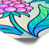 Poster Un motif de baies psychédéliques vibrant (Coin)