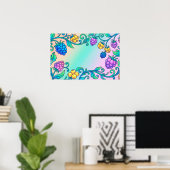 Poster Un motif de baies psychédéliques vibrant (Bureau à domicile)