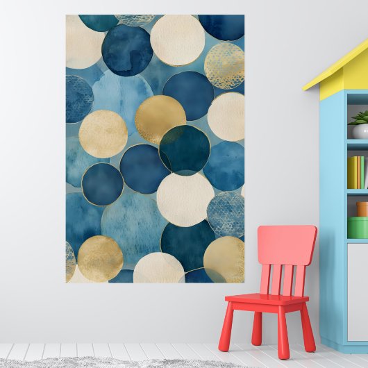 Poster Un motif de cercles superposés dans des nuances de (Pépinière 1)