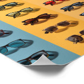 Poster Un motif de lunettes de soleil, (Coin)