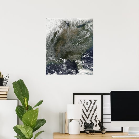 Poster Un motif de nuages à haute pression comme une roue (Bureau à domicile)