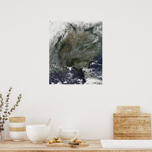 Poster Un motif de nuages à haute pression comme une roue (Cuisine)